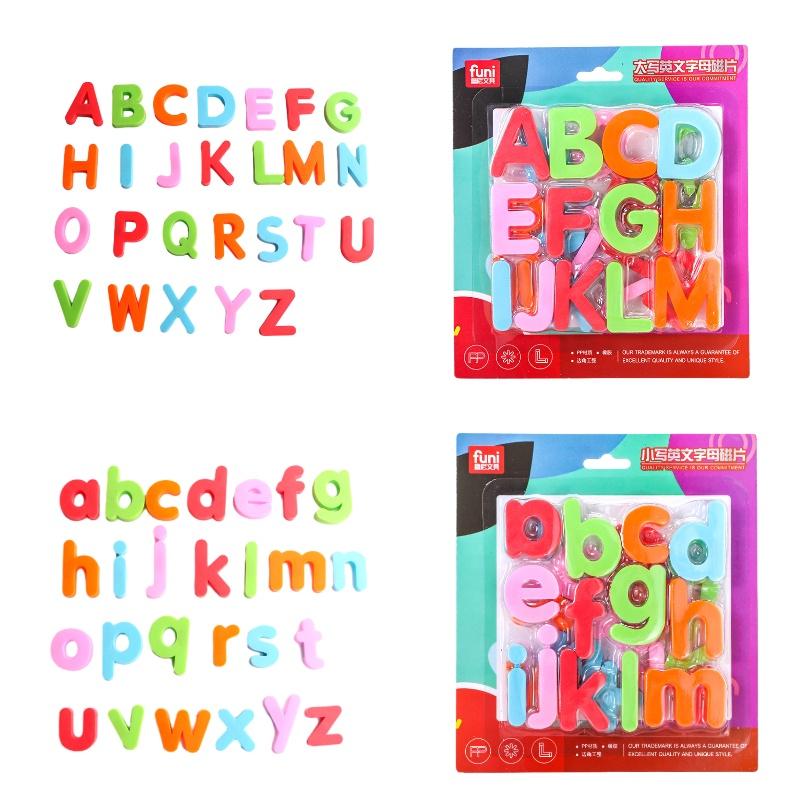 Bunte magnetische Kunststoffbuchstaben für Kleinkinder Klein- und Großbuchstaben Magnete für den Kühlschrank 3-4 cm)