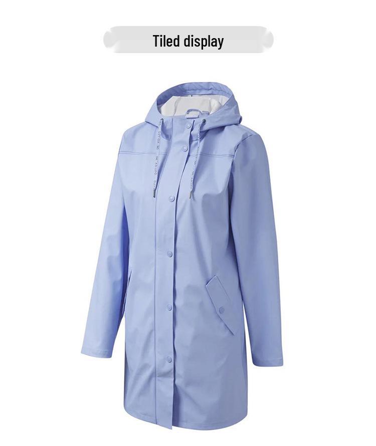 Umweltfreundlicher Damen PU Trenchcoat in mittlerer Länge für Wandern und Freizeit