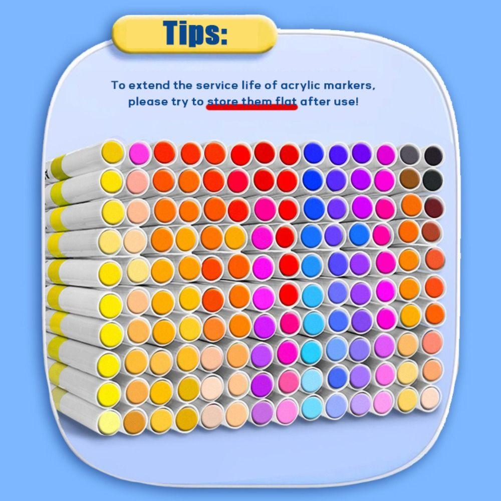 12-120 Colors Stackable Color Acrylic Marker Pen Washable Art Painting Markers  Stone Paint