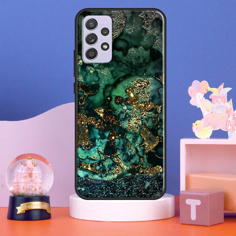 Luxury Gold Foil Art Case For Samsung Galaxy A54 A34 A14 A15 A35 A55 A16 A26 A36 A56 A52 A12 A32 A13 A33 A53 A17