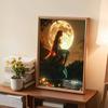 5D DIY Diamond Art Painting Kits for Adults, The Mermaid Under The Moonlight Full Round Crystal Diamond Kits for Beginner for Home Wall Decorate