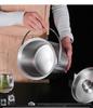 Stainless Steel Double-Layer Ice Bucket with Handle and Lid for Champagne, Wine, or Bar Use