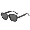 New Small Box Sunglasses European And American Trend Personalized Beige Sunglasses Versatile Gradual Change Color Glasses
