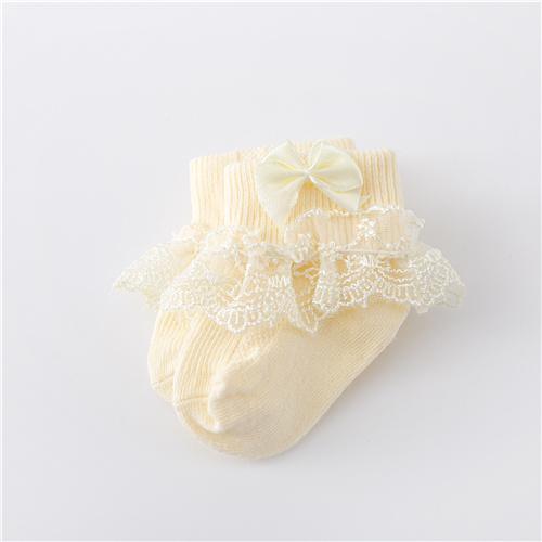 0-24Month Newborn Baby Socks For Girls Cotton Lace Infant Girls Sock Princess Bow Toddler Baby Girls Socks Spring Autumn