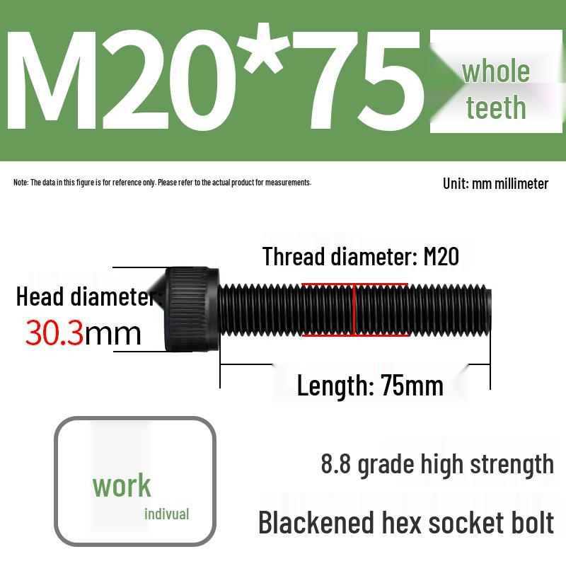 8.8 High-Strength Socket Head Cap Screw Bolt (M4-M20)