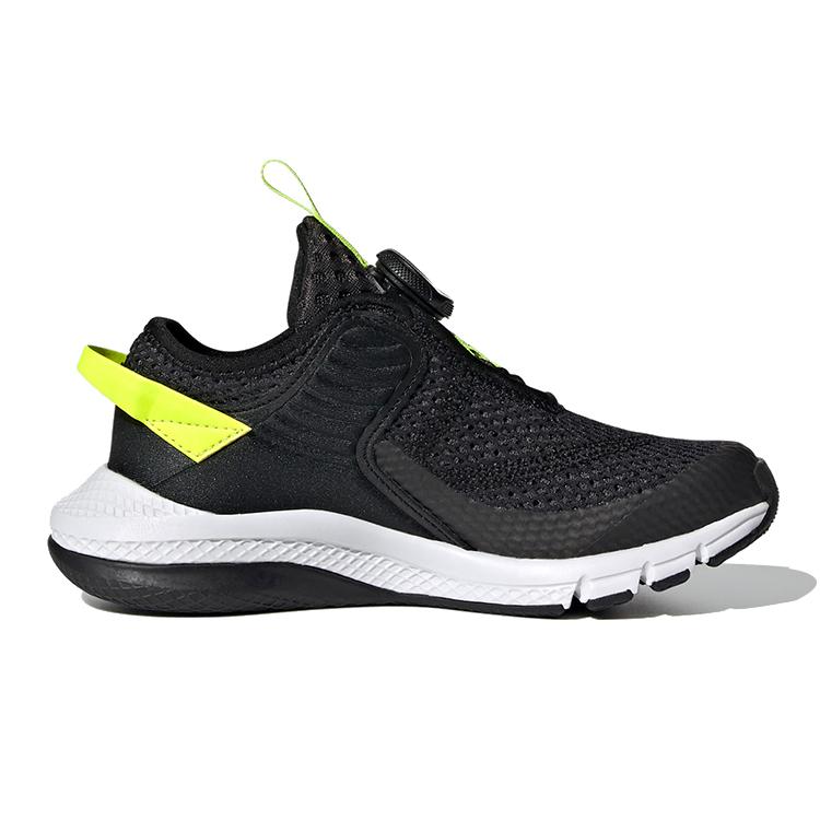 adidas Activefle Boa Abrasion Resistant Low Top Running Shoes Black Green Kids' FY0280