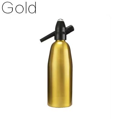 

1L Sparkling Water Maker Flavor Soda Blaster CO2 Cocktail Bubble Drinks Pressurizer Soda Siphon Accessories Aluminum Bar Tool золотий