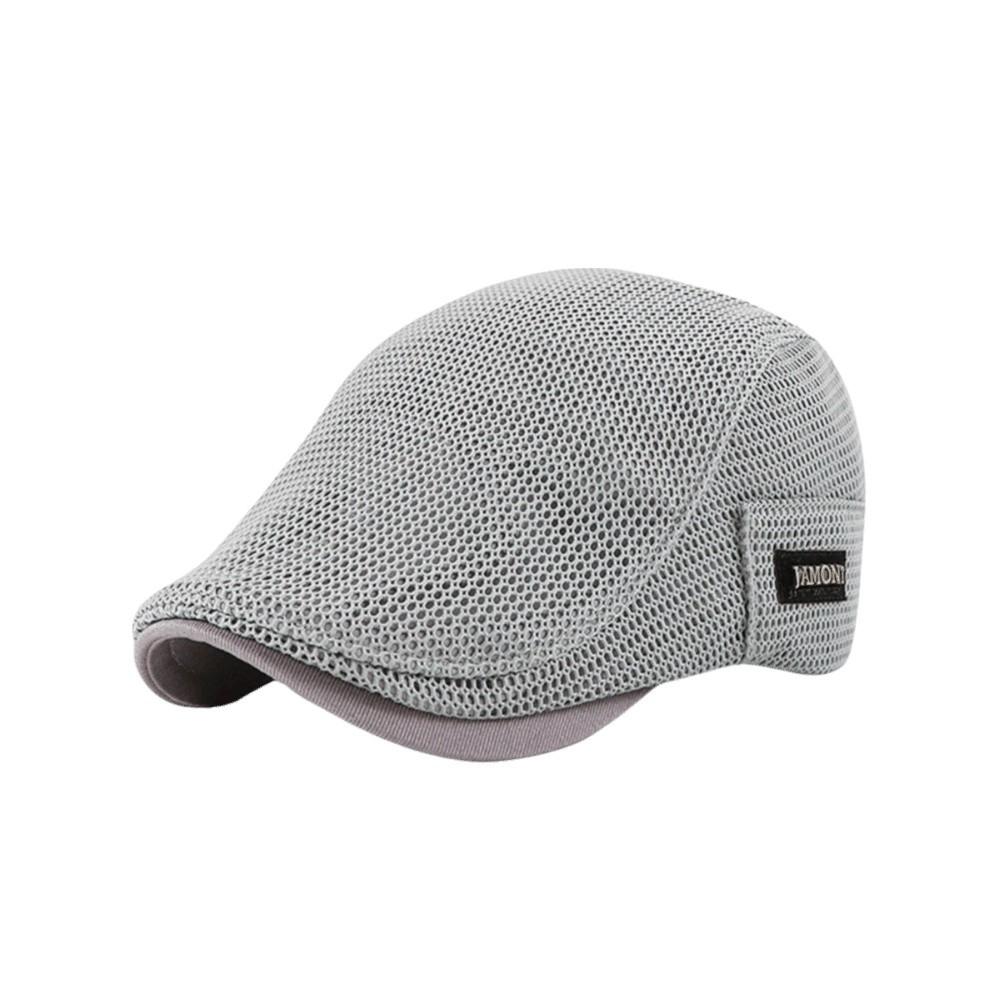 New Mesh Newsboy Caps Sun Protection Breathability British Painters Hats Solid Color Thin Berets Hat Men