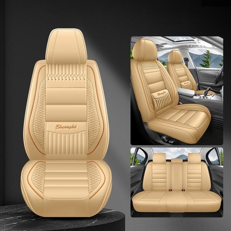 Set Completo 5 Posti Coprisedili Auto in Ecopelle PU Resistenti e di Supporto per Volkswagen Tiguan per Hyundai Venue per KIA Sportage