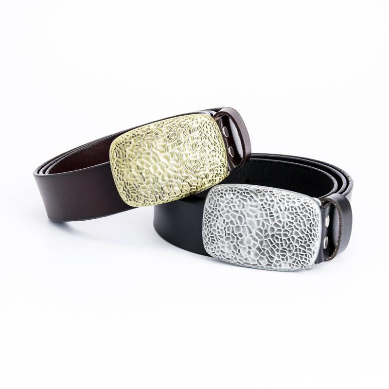 Snakeskin Cowhide Belt Accessories Black Coffee Two-Color Belt Fashion Belt