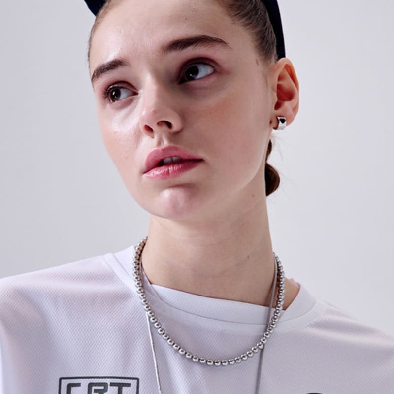 

August Harmony Classic Pearl Necklace / Light Grey ONE