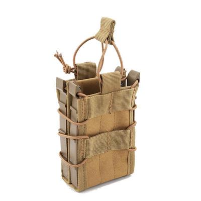 Cross-Border Tactical Rifle Mag Pouch with Quick Handle for AK/M4 - Elastic MOLLE Vest Attachment