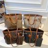 Vintage Hoge Esthetische Tote Bag Nieuwe Grote Capaciteit Geprinte Schouder Handtas Retro Casual Kunstleer Pendelaar Portemonnee