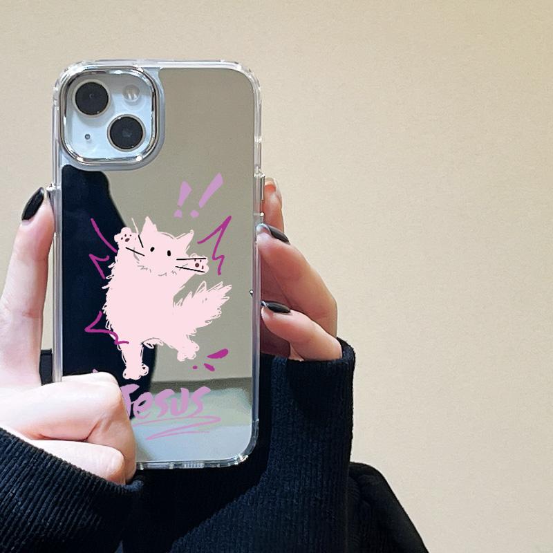 Mobile Phone Cases for iPhone 11 13 XR 15 Pro Max 12 14 Pro Max Case iPhone 16 XS Max Mirror Protective Case Mirror Exquisite Cartoon Waterproof