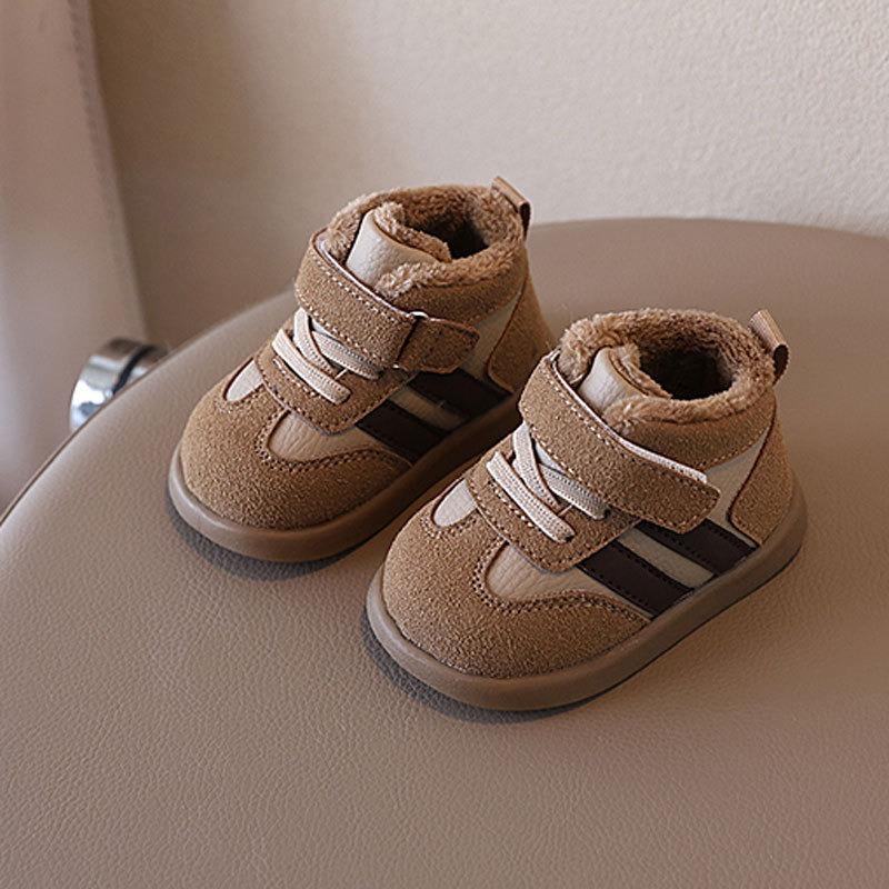 

New Arrival Baby Short Boots Fleece-Lined Thickened Snow Boots for 0-2 Years, Unisex Toddler Winter Booties Casual Kids Shoes 16