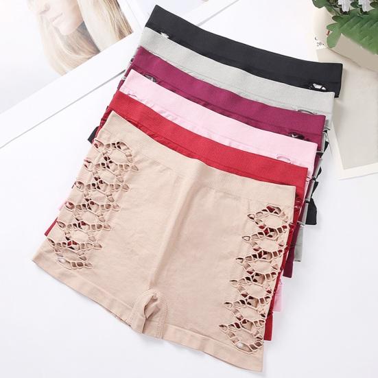 Damen Boy Shorts Unterwäsche No Show Nahtlos Seite Hohl Boxer Slips Sexy