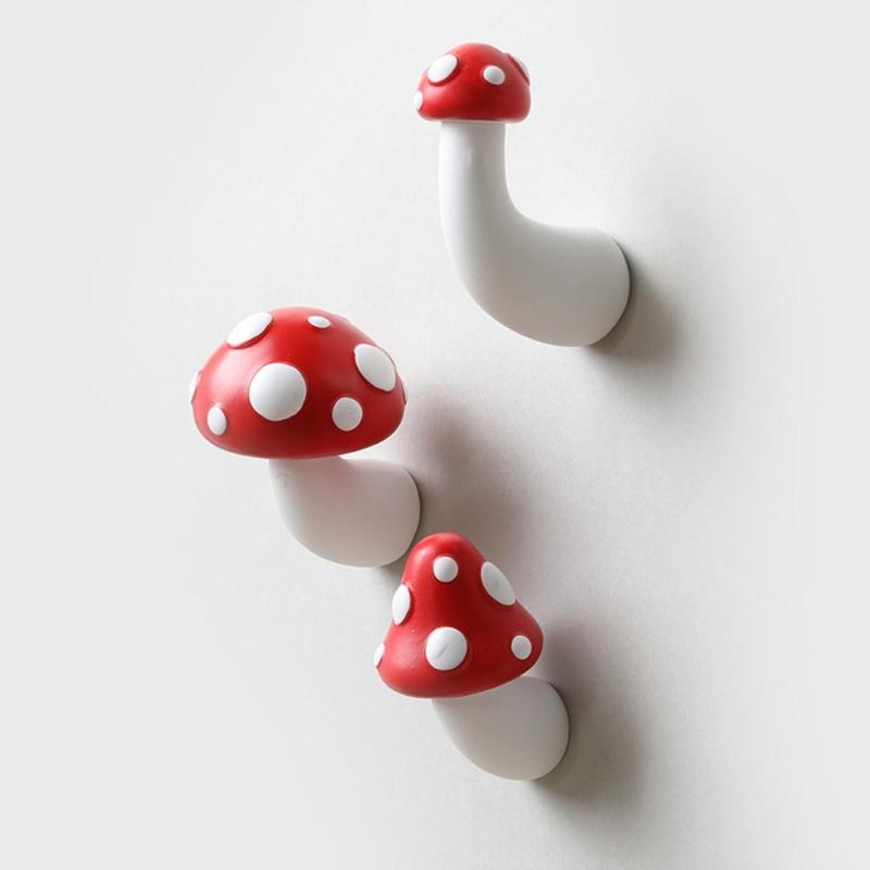 Harz Magnetischer Aufkleber Cartoon 3D Roter Pilz Kühlschrankaufkleber Kreativ