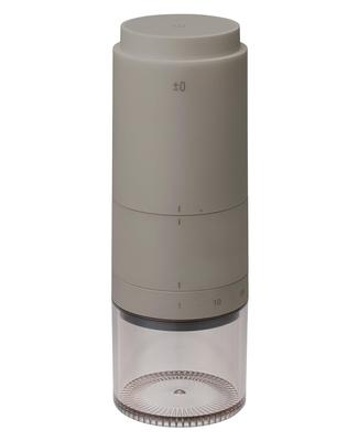 Zero Electric Coffee Mill Conical Type 38 Types of Grinds Easy Dial Operation ±0 Plus/Minus XKM-J110 (Brown Gray)