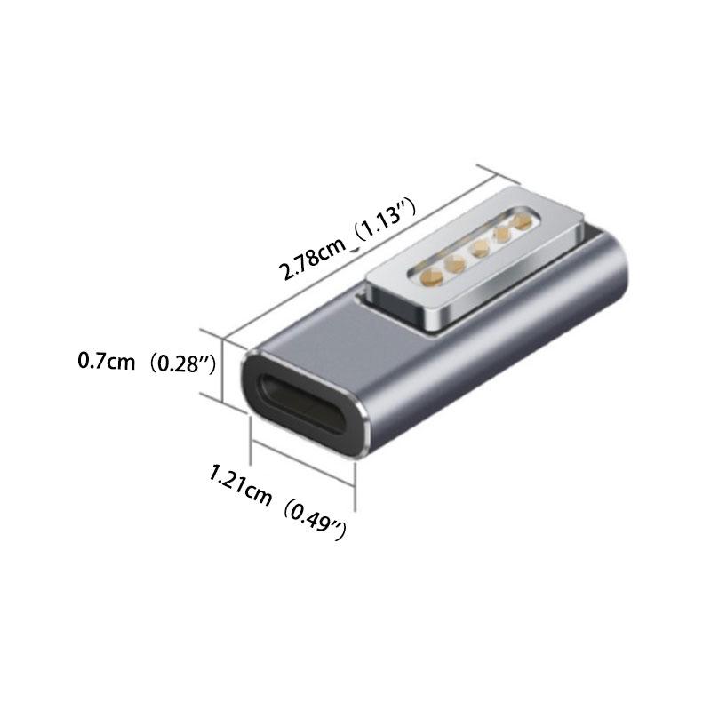 Adattatore Convertitore da USB C a Magsaf Adattatore di Ricarica per PC per Notebook Macbook