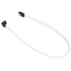 Sata Cable 3.0 SolidState Disk 8Core 7P Elbow White Data Extension Cord with Shrapnel for Speed Improving(White (elbow)