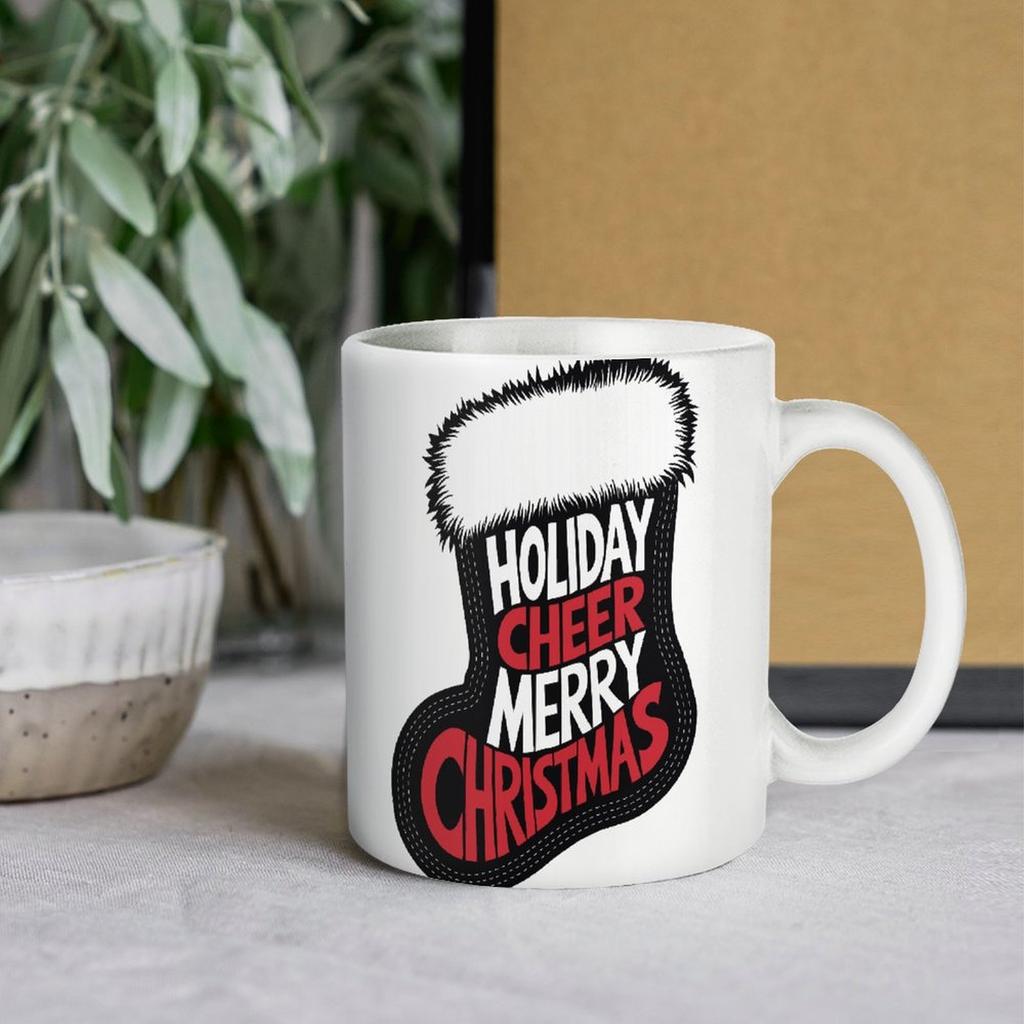 11oz White Glossy Mug with Printed Area on Both Sides and Smooth Grip, Perfect for Everyday Coffee Rituals at Home or Workplace