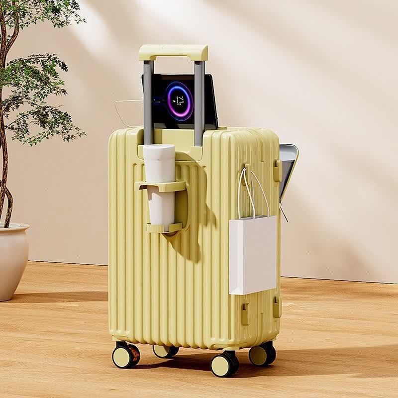 JOURHEY SHI Wide Drawbar Front-Opening Carry-on Luggage