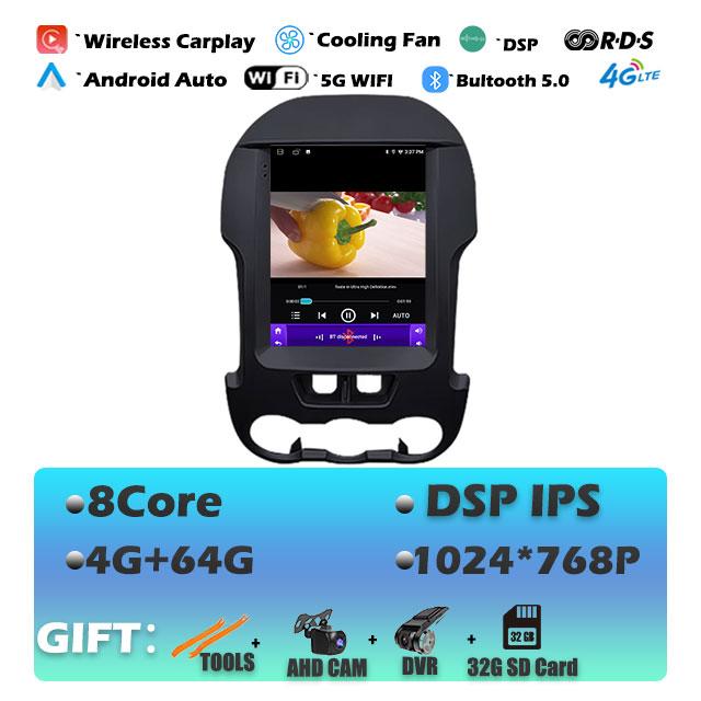 1024*768P For Ford Ranger 2012-2015 Carplay Android 14 Car Radio Multimedia Video Player Navigaion Head Unit Stereo 2Din Audio