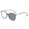 Unisex Retro Cat Eye Pochromic Glasses Trendy Color Changing Reading Glasses for Men Women Fashion Outdoor Sunglasses+4.0