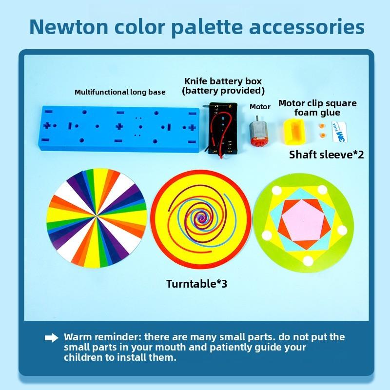 Expérience Scientifique Bricolage Roue Chromatique de Newton Persistance Visuelle Kit Scientifique Pour l'Éducation et les Enfants
