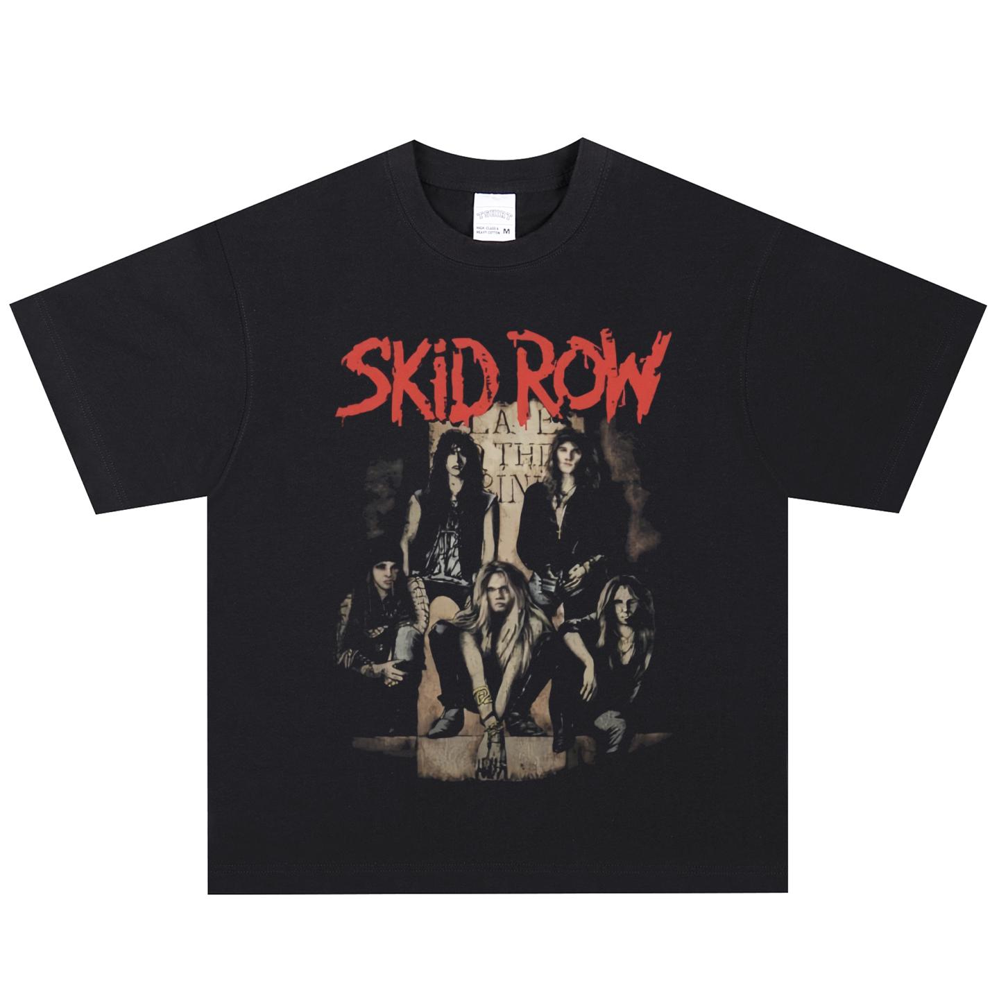 Skid Row T-Shirt, Soft Fabric Casual Daily Wear M