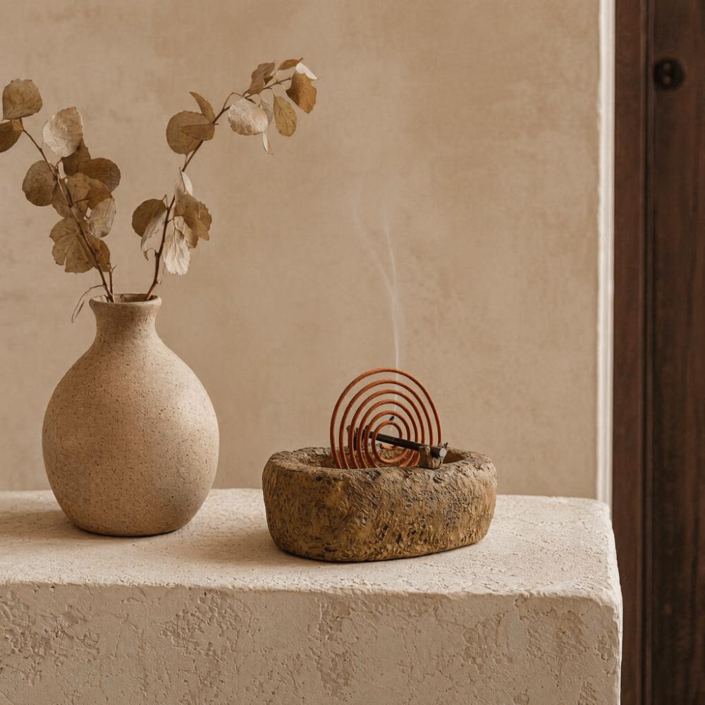 Resin Mosquito Coil Tray Imitation Stone Ash Catcher Home Decor Coil Holder  Meditation Space