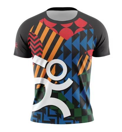 Simple Fashion Running T-Shirt Summer Casual Outdoor Fitness 3D Printed Men's Sports T-Shirt Shoe Neck T-Shirt