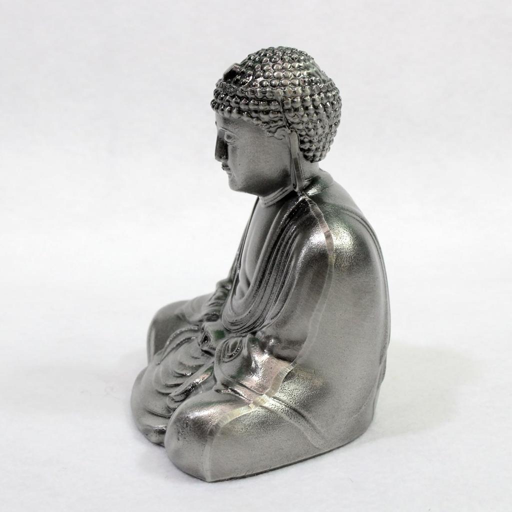 Made in Japan Japanese souvenirs Large Buddha statue 3 inches length 9 Silver (total cm)
