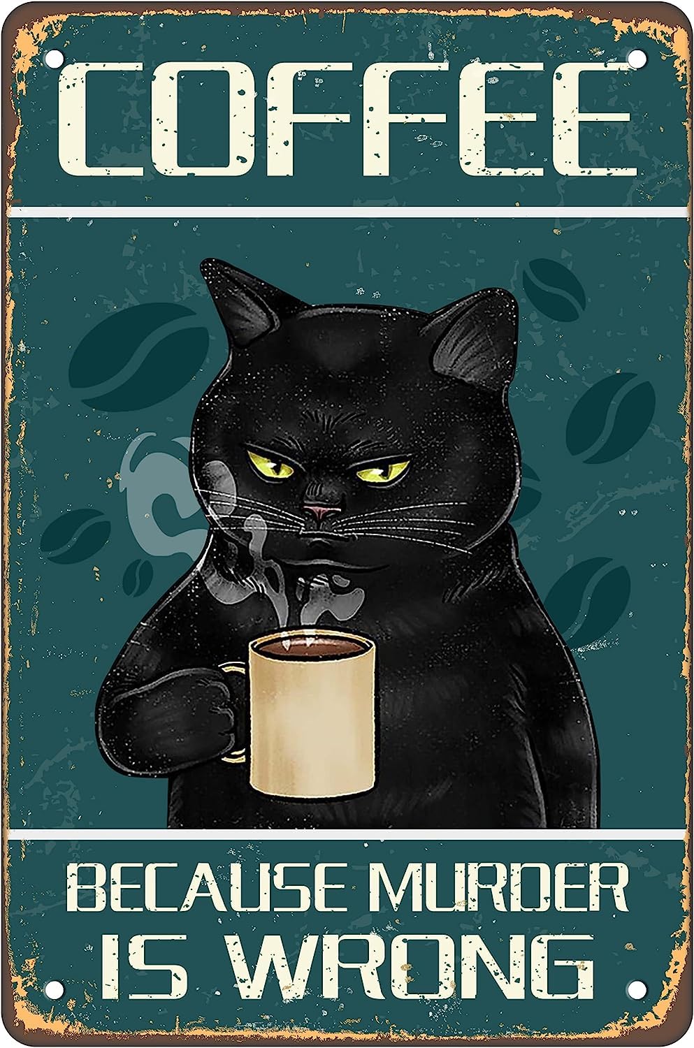 

20cm x 30cm Retro Cat Tin Sign Wall Decor Poster Home Restaurant Garage Cafe Art Metal Sign Gift jy0008