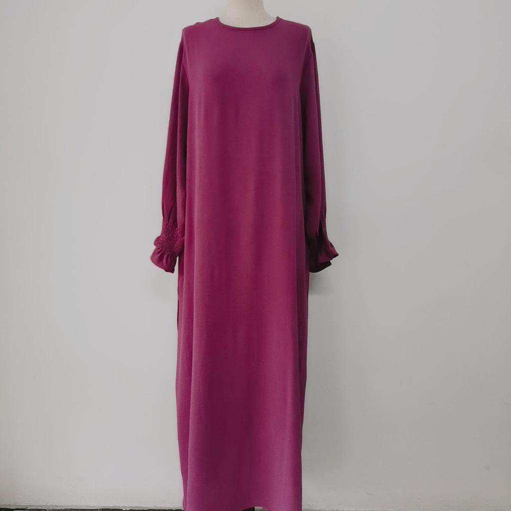 Yiduoduo Solid Color Long Skirt & Single-Layer Shawl Set