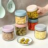Set of 6 10 Oz Glass Airtight Jars with Airtight Flip Top Lids, Multi-Purpose, Dishwasher And Freezer Safe, Round Containers for Pantry Organization