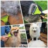 Pet Grooming Dematting Comb Tool Kit - Double Sided Blade Rake Comb Removes Loose Cat Dog Comb