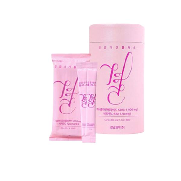 [Kyungnampharm][LEMONA] (jh1) Gyeol Collagen Plus 120g 2g * 60ea / Pink / No Box(Case)