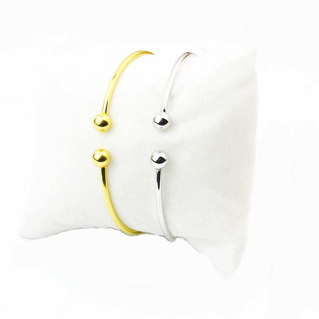 Woman Open Bracelet Silvery Plated Double Head Opening Bangle Adjustable Decorations Gilrs Mother Decor Jewelries Bangles