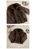 Men's Winter Mountain Eagle Faux Fur Collar Cotton Jacket - Warm, Thick, Loose-Fit Outerwear
