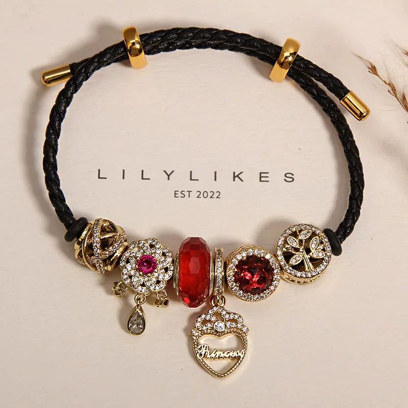 Elegant Women's Bracelet – Luxury Retro Beaded Design with Panjia Style for a High-End, Exquisite Feel.