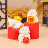 Lucky Mini New Year Cat Figurines Cute Simulation Cat Model  Home New Year Decor
