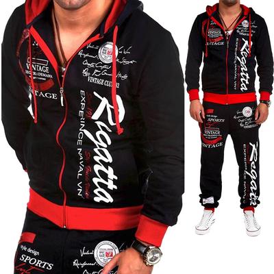 Man Clothing Fashion Hooded Tracksuit Men Loose Printing Athletic Suit Jogging Suits