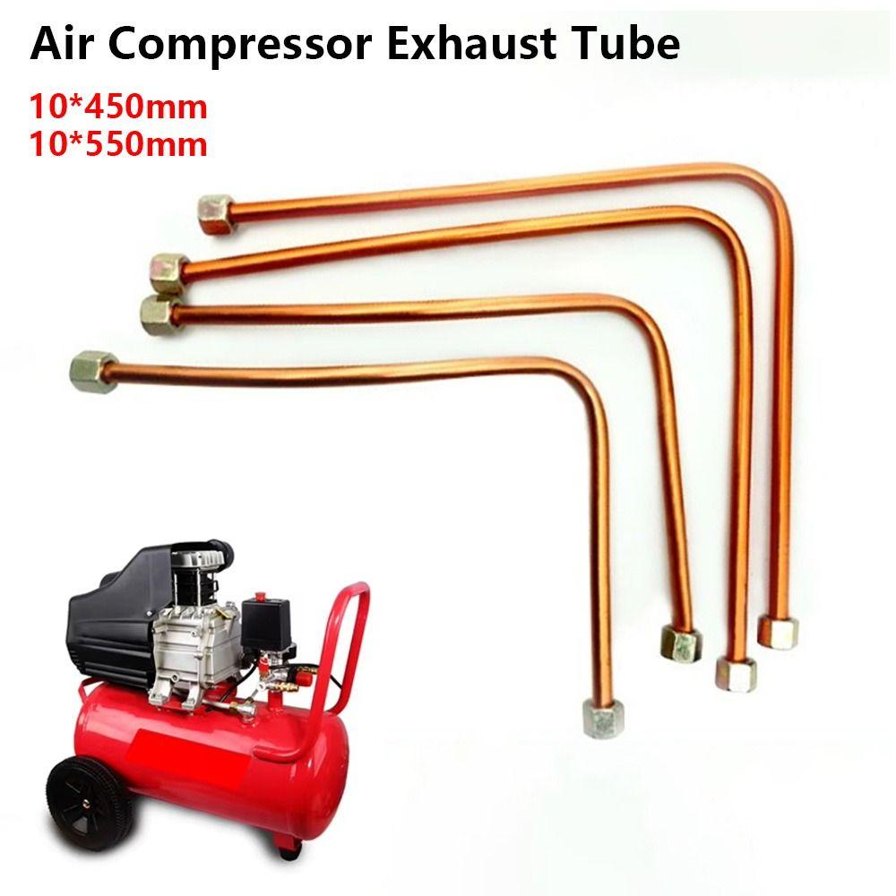 1Pcs 10*450mm 10*550mm Air Compressor Exhaust Tube G3/8" Hex Nut Aluminum Connecting Pipe Air Line Hose