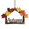 House Plate, Handmade Rustic Wall Door Sign, with Seasonal Flowers And Hemp Rope Lanyard, for Holiday Decoration