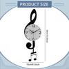Horloge Murale Notes de Musique Facile à Lire avec Pendule Art pour Salle de Bain Cuisine, Chambre d'Enfant Maison