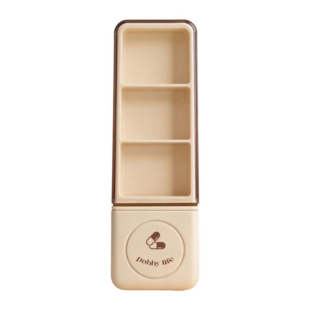 3 Compartment Pill Organizer 2-IN-1 Drug Tablet Organizer Durable Pill Box Splitters