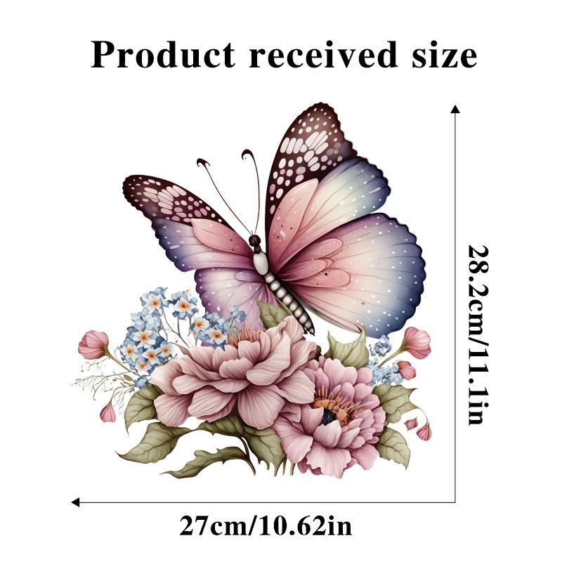 

Нарисованные вручную наклейки на стену в виде бабочек, съемные наклейки для спальни, ванной, кухни, цветочные наклейки на окна, декор для туалетной плитки, эстетическое настенное искусство 30x30cm