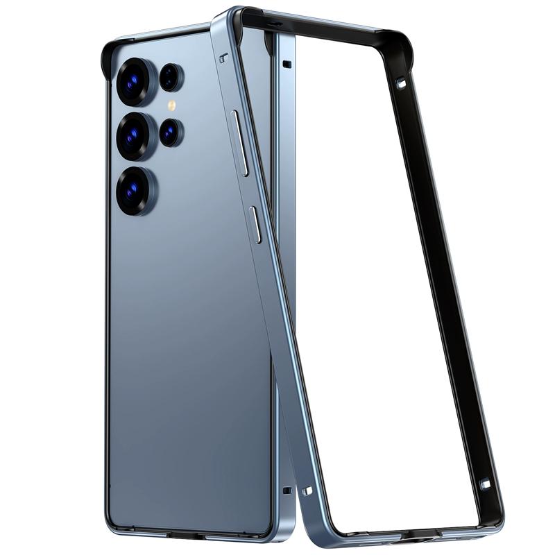 Luxury Aluminium Alloy Frame Slim Bare Machine Case For Samsung S26Ultra S25 S24 Plus Heat Dissipation TPU Coner Anti-drop Cover
