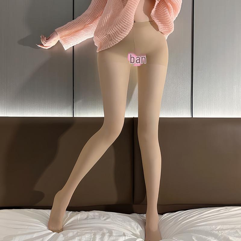 Crotchless Black Silk Flirting Stockings: Tempting Lingerie Set for Passionate Nights